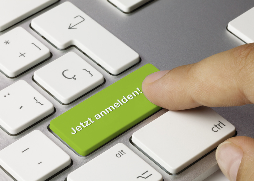 Jetzt anmelden Tastatur